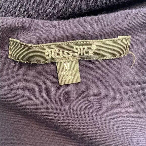 Miss Me Navy Embroidered Dress Sz M - Picture 9 of 10